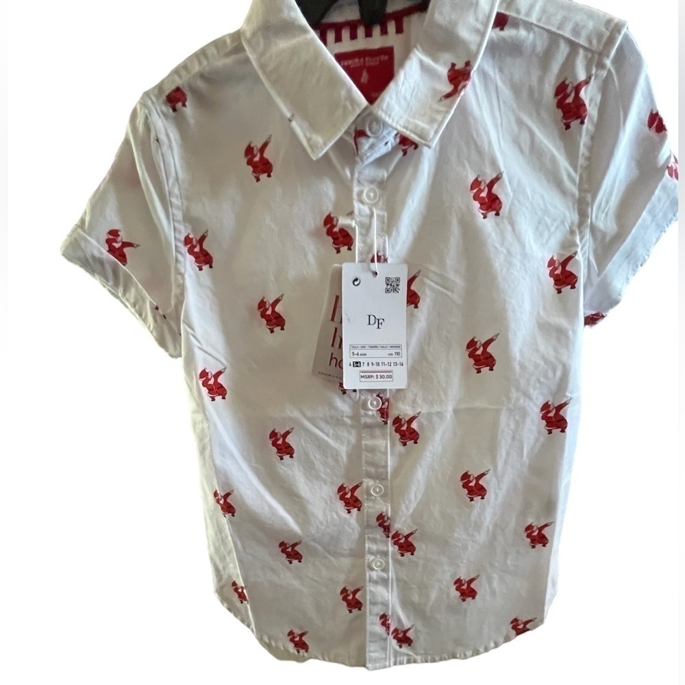 Denim & Flower Dabbing Santa shirt